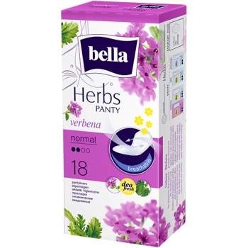 Bella Herbs slipové vložky s výťažom z verbeny – normal