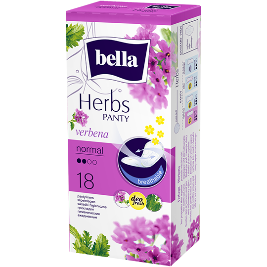 Bella Herbs slipové vložky s výťažom z verbeny – normal